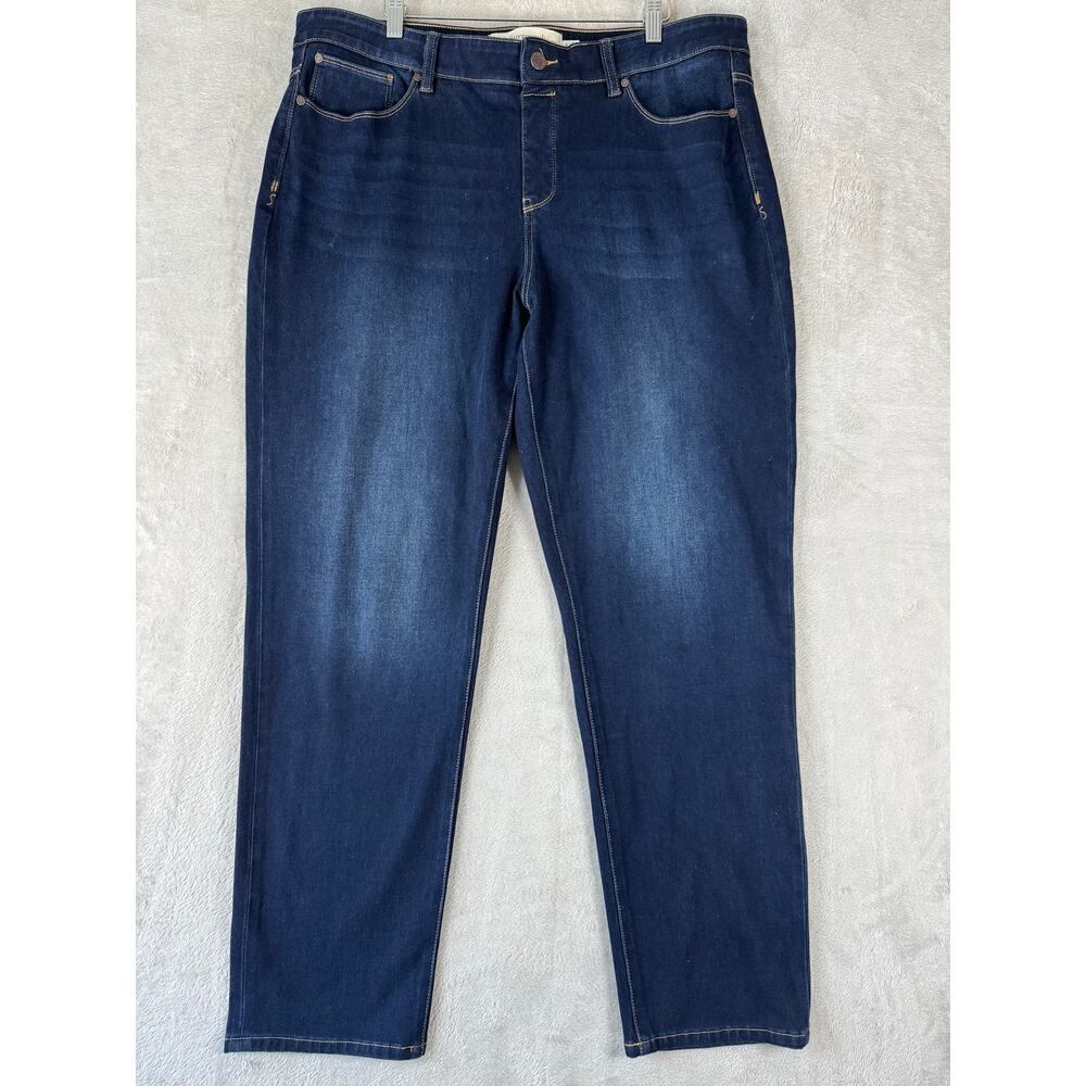 Soft Surroundings XL Ultimate Denim 5-Pocket Jeans Relaxed Straight Full Length